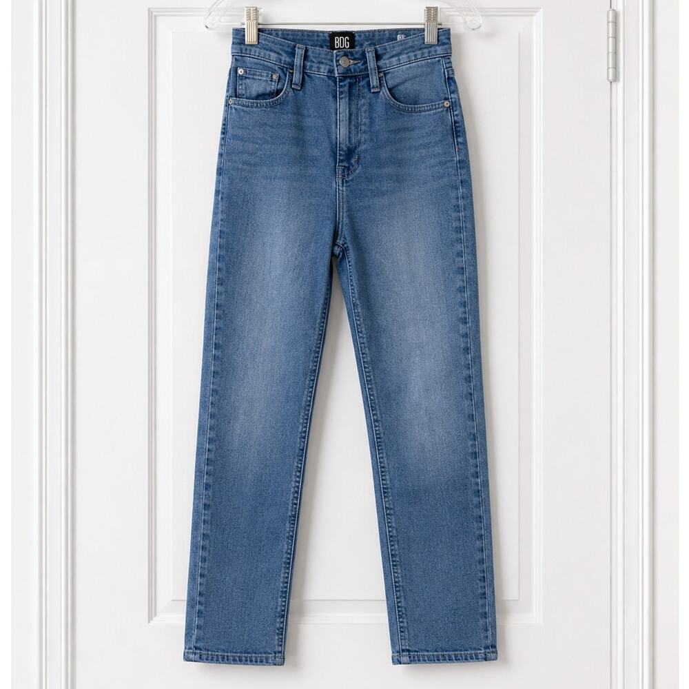 BDG Urban Outfitters Girlfriend High-Rise Cropped Jeans Size 25 Medium Wash